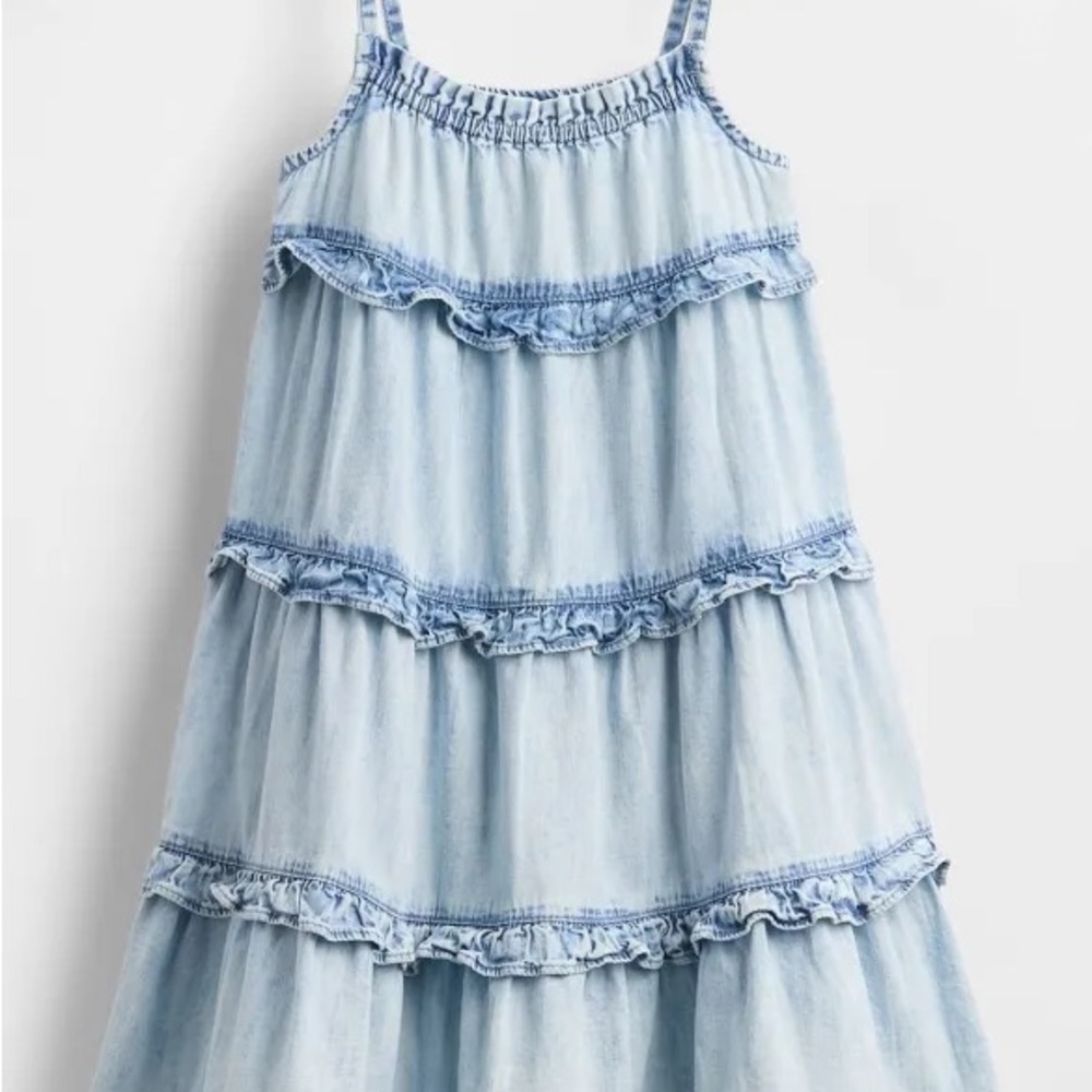 Baby Gap Ruffle Tiered Denim Dress